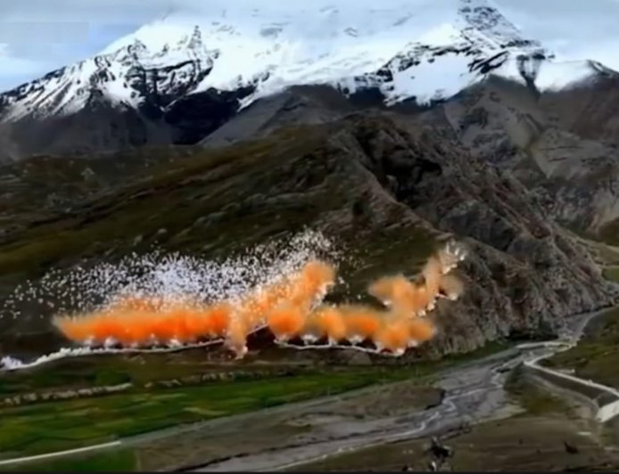 蔡國強炸喜馬拉雅山　連中國官媒《新華社》、《人民日報》都怒了