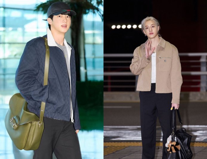 方燦、檀健次機場時尚超大FENDI包與吊飾成亮點 BTS Jin也出發米蘭