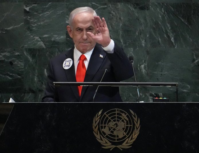 代表们离场以示抗议 内塔尼亚胡告诉联合国：以色列必须在加沙“完成任务”