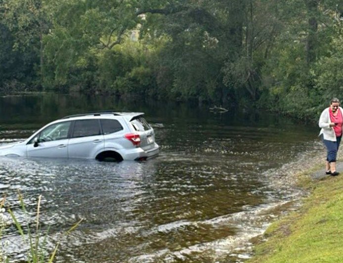 Woman's car sinks in lake as she protests ICE arrests in Massachusetts