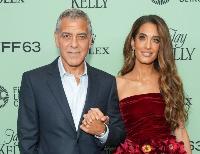George and Amal Clooney Cozy Up on ‘Jay Kelly’ Red Carpet