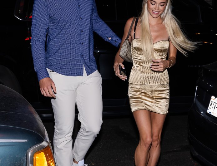 Livvy Dunne Shimmers in Gold Mini Dress on Birthday Date With BF Paul Skenes