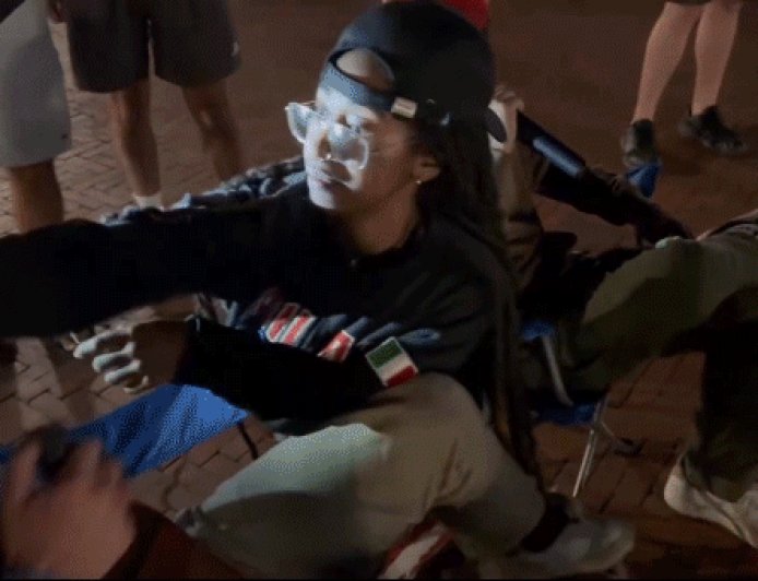 Woman caught on camera allegedly lunging at MAGA activist in viral confrontation