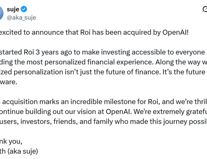 OpenAI 收购个性化金融投资企业 Roi,强化消费者 AI 业务