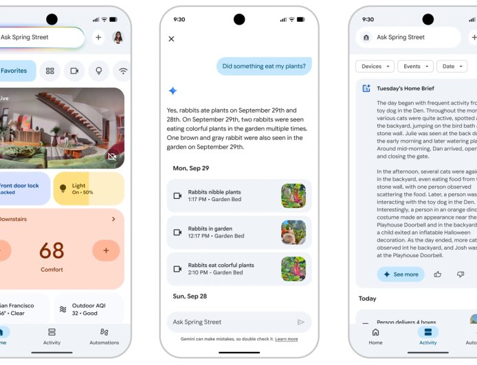 谷歌推出 Nest 智能摄像头、门铃等新品,内置能理解自然语言的 Gemini AI