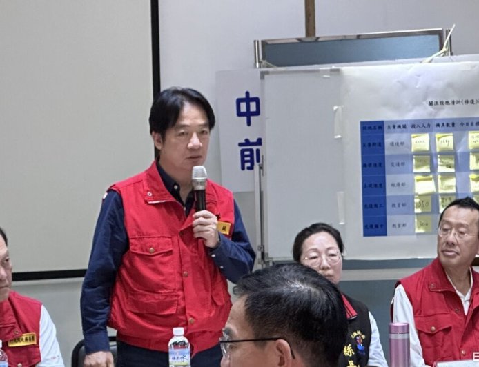 感謝鏟子超人們！賴清德向志工致敬：這是台灣令人欽佩的地方