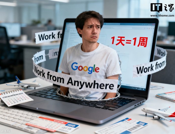 谷歌进一步收紧远程办公政策:每年“随地办公”最长四周,一天也算一周
