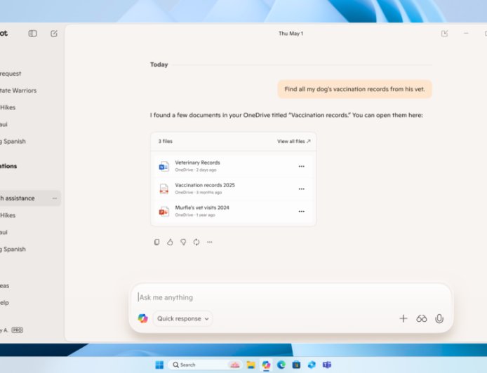 Win11 版微软 Copilot 1.25095.161.0 更新:接入谷歌日历,对话可导出至 Word