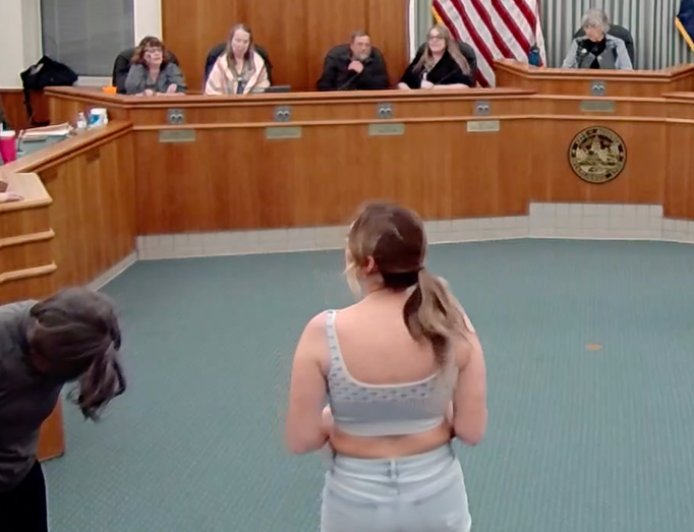 Maine school board meeting sees women undress in protest of trans athletes in girls sports, a growing trend