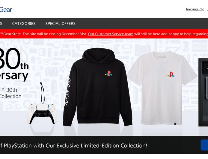 索尼 PlayStation Gear Store 线上周边商店将于 2025 年 12 月 31 日关闭