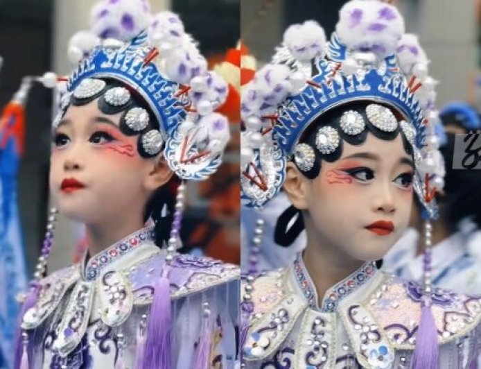 長沙小女孩穿「京劇戲服」驚豔全場 網讚嘆:美得像洋娃娃