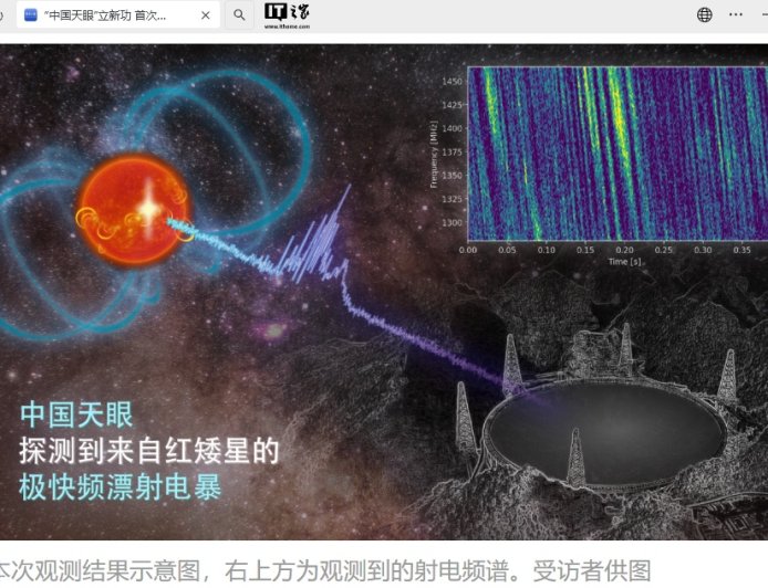 中国天眼 FAST 立新功，首次捕获恒星黑子区射电暴信号