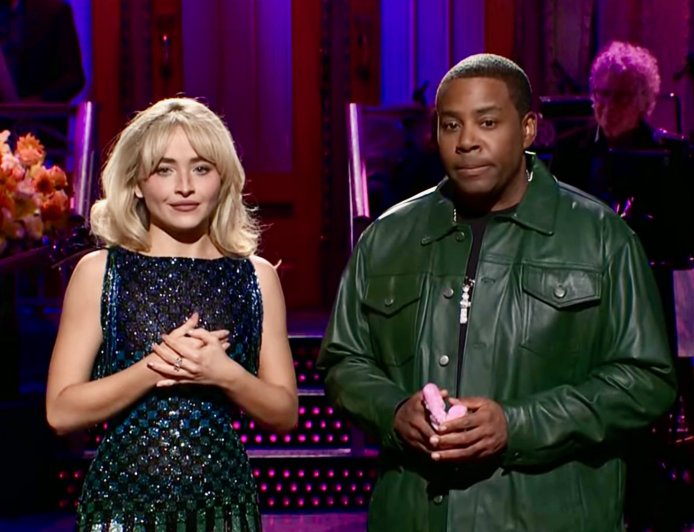 Sabrina Carpenter Jokes About Provocative Image in ‘SNL’ Monologue: ‘I’m Not Just Horny, I’m Also Turned On and Sexually Charged’