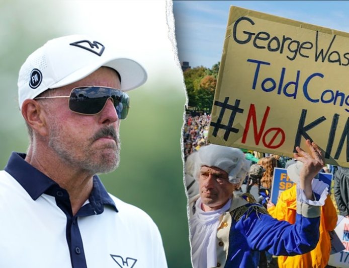 Golf legend Phil Mickelson takes subtle jab at Biden administration in 'No Kings' day post