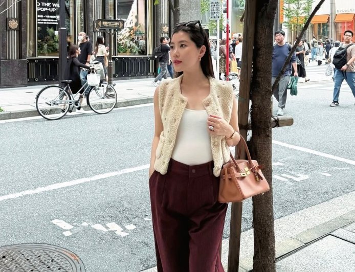 大馬最美千金當時尚孕媽咪 拎愛馬仕柏金包變奏款遊日