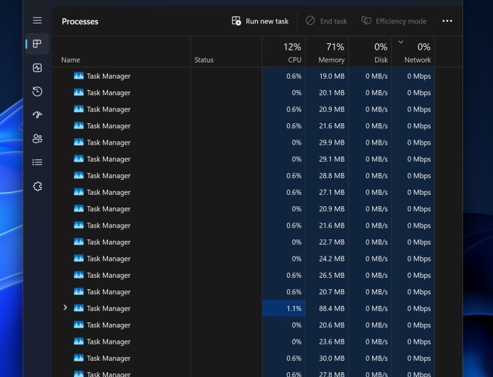 微软承认 Win11 十月可选更新存在 BUG：任务管理器成“内存刺客”，无限分身拖慢电脑性能