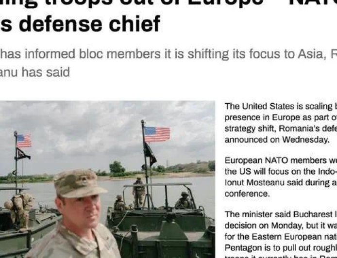 全力反华？美国通知北约开始从欧洲撤军，对付俄罗斯自己想办法？