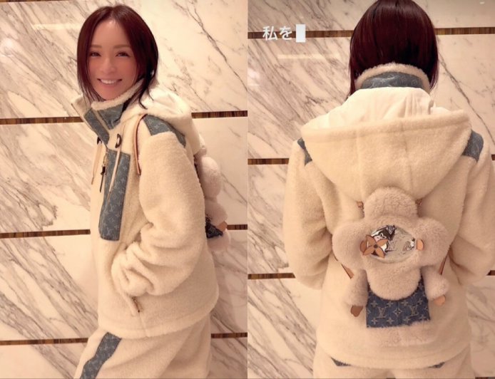 濱崎步穿20萬LV滑雪裝好貴氣 背13萬娃娃包卡哇伊