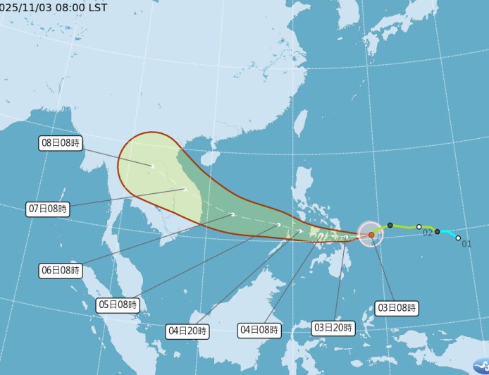 快訊／海鷗增強為中颱　將進入南沙島海面