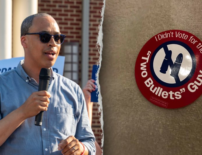 ‘I didn’t vote for the two-bullets guy’: GOP group trolls Jay Jones with stickers at Virginia polls