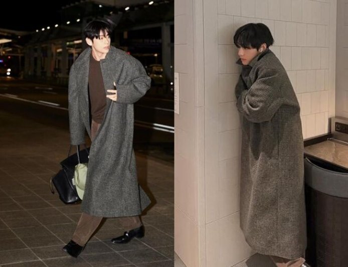 BTS V一身美拉德色系從從容容亮相　優雅風格同款單品一次看