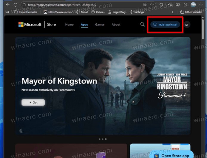 网页版微软应用商店上线批量安装：可选 64 款热门应用、一次最多安装 16 款