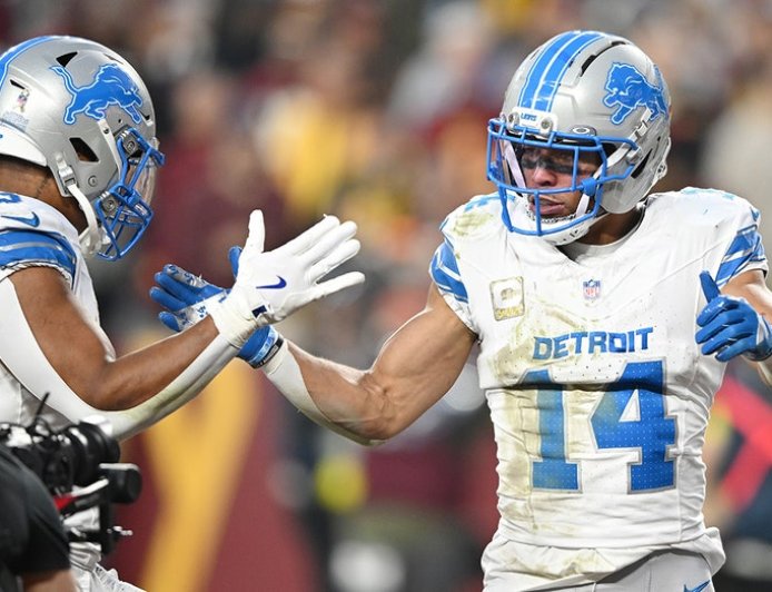 Lions' Amon-Ra St Brown talks performing Trump dance after touchdown