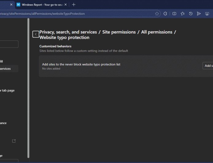 微软 Edge 浏览器地址栏将允许用户跳过拼写错误警告
