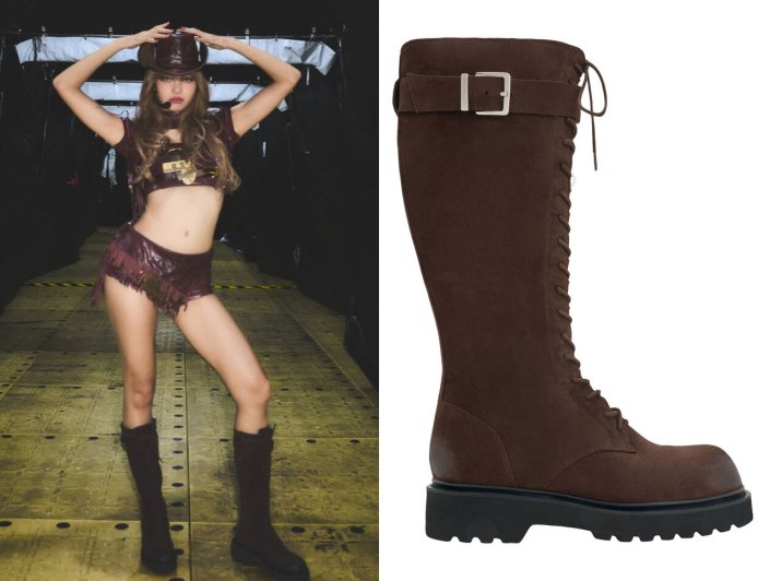 Lisa化身火辣牛仔女郎！搭小CK「平價深棕長靴」加持出逆天長腿比例