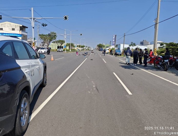台南善化2機車追撞「坐墊解體噴飛」！女騎士重傷搶救不治