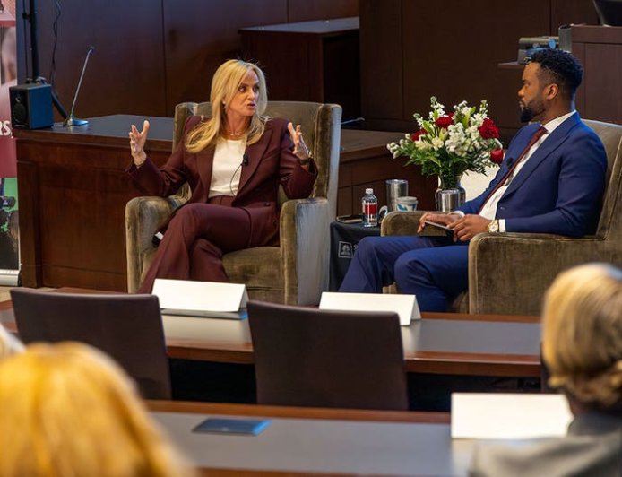 FOX News Media CEO Suzanne Scott participates in fireside chat with University of South Carolina students