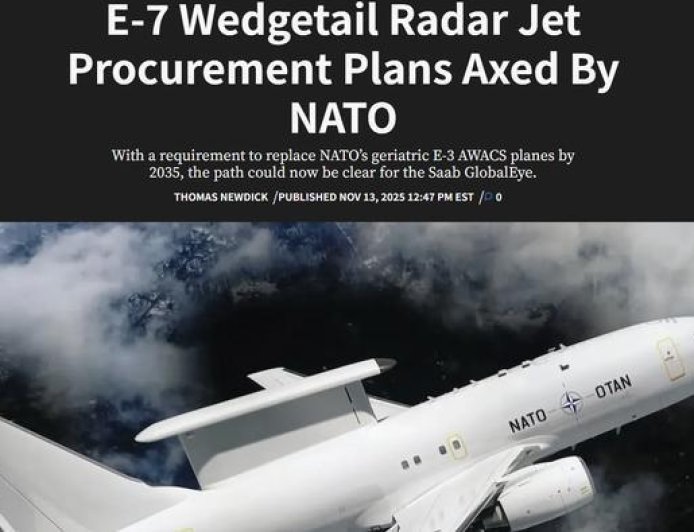 大拉胯了！美国E-7垮台引发西方预警机雪崩，空警-500已经无敌？