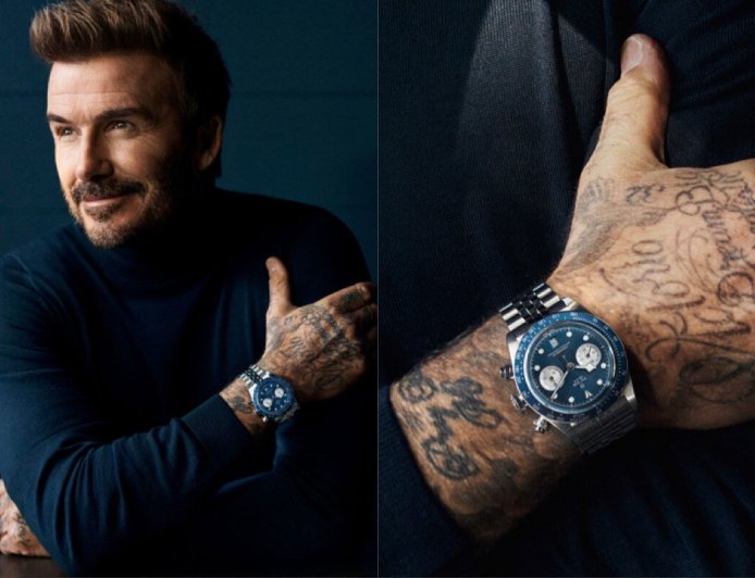 貝克漢冬裝造型不無聊　戴藍面帝舵表秀好品味