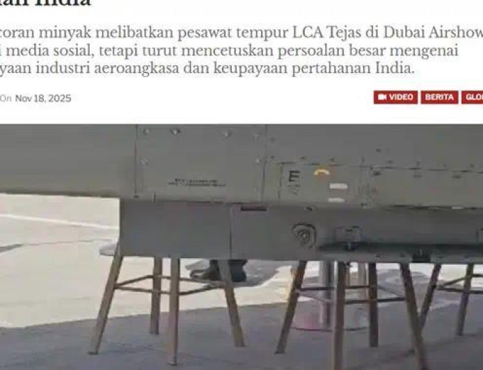 全球笑柄：印度“光辉”在迪拜航展上漏油，是被“枭龙”吓哭的？