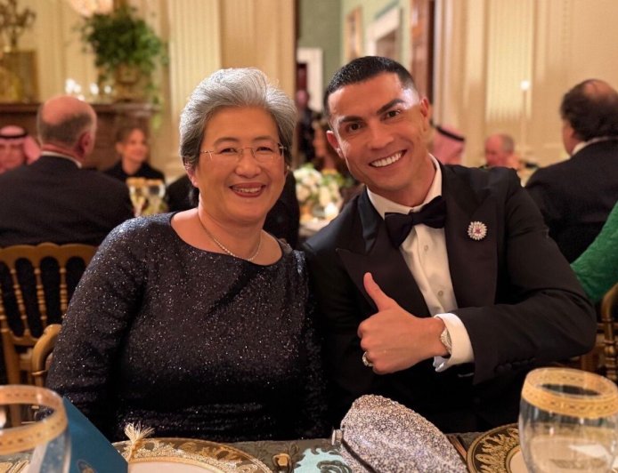 C羅合體「半導體女王」蘇姿丰比讚　3000萬全鑽錶搶鏡