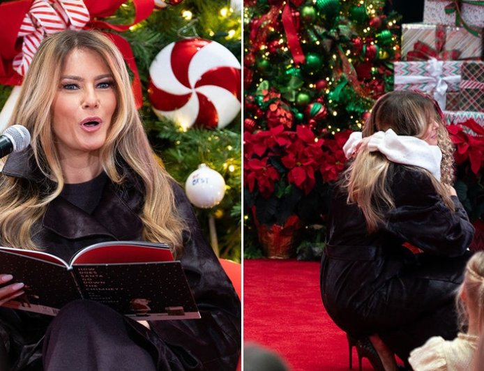 Melania Trump gives uplifting message about Santa to young kids at hospital