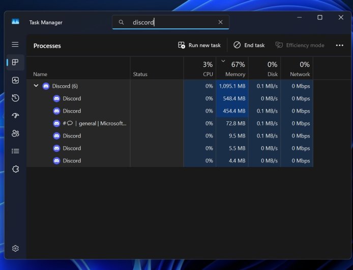 Win11 应用缩影：Electron 框架成“资源黑洞”，Discord 测试 4GB 内存熔断机制