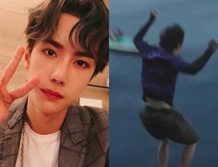 王一博節目徒手攀岩「突失手落海」！驚險畫面播出　節目緊急發聲