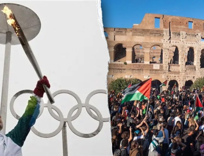 Police in Italy stop pro-Palestinian protesters from disrupting Olympic torch relay