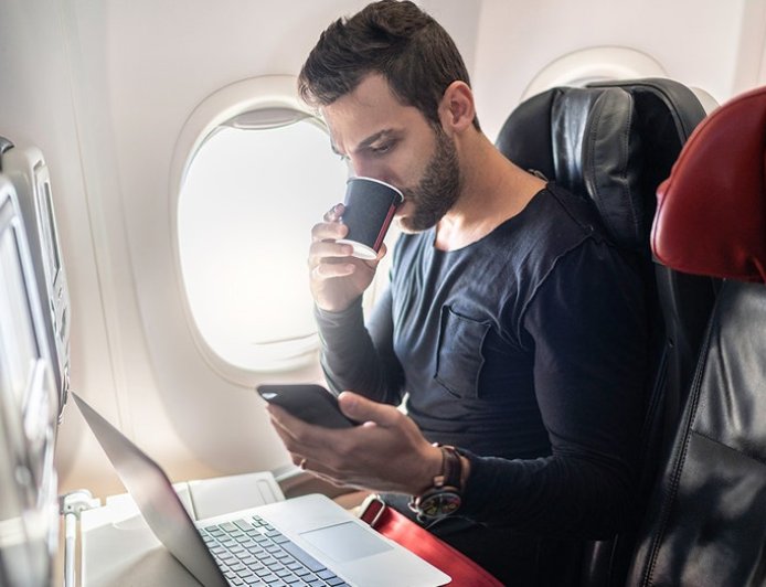 Hot debate about 'nightmare' plane passenger erupts after man brews espresso at 35,000 feet