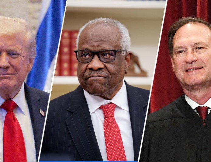 Trump dismisses calls for Alito, Thomas to step down from Supreme Court, calling them ‘fantastic'