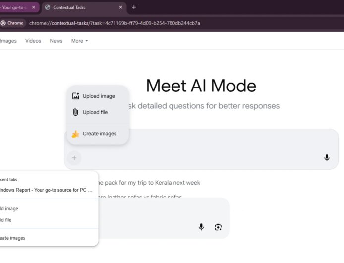 谷歌 Chrome 浏览器测试全新 AI 模式：原生标签页运行