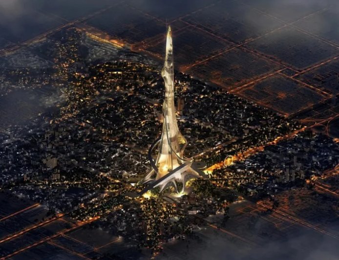 沙特挑战世界第一高楼：两千米高度“一柱擎天”，比迪拜哈利法塔高一倍多