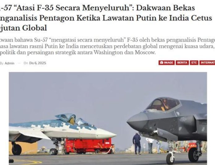 什么情况？美专家称苏-57远强于F-35，是更适合印度空军的选择？