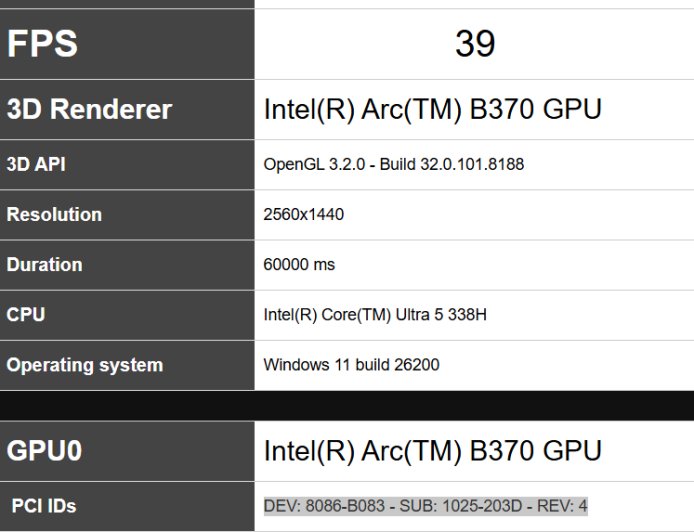Intel 10核锐炫B370集显跑分曝光 超越RTX 3050