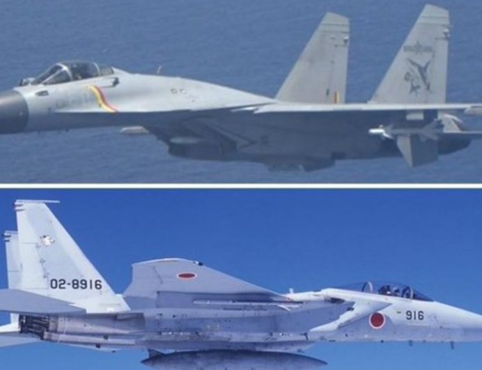 日媒：中国军机照射两次 一次52公里一次148公里