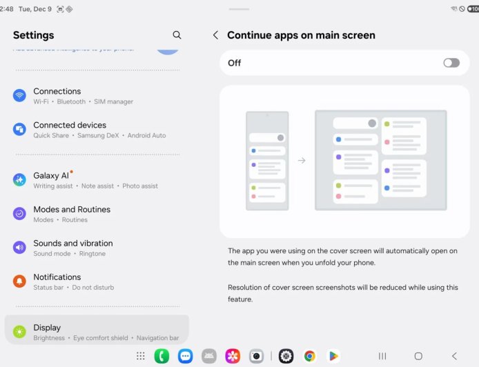 三星最贵手机 Galaxy Z TriFold 细节：应用支持内外屏切换，但影响截图画质
