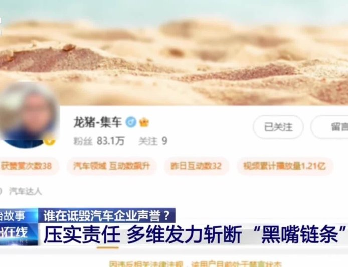 央视起底汽车行业网络黑嘴运作模式：比亚迪、长城汽车、小鹏均被侵害名誉权