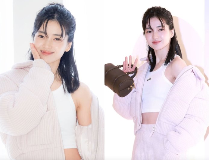 金泰梨新造型美翻！全套Alo短版背心與手拿包超燒　根本運動穿搭範本