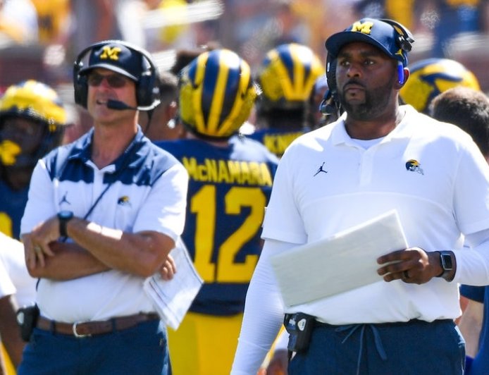 Former Michigan coach Jim Harbaugh reacts to Sherrone Moore's firing and charges